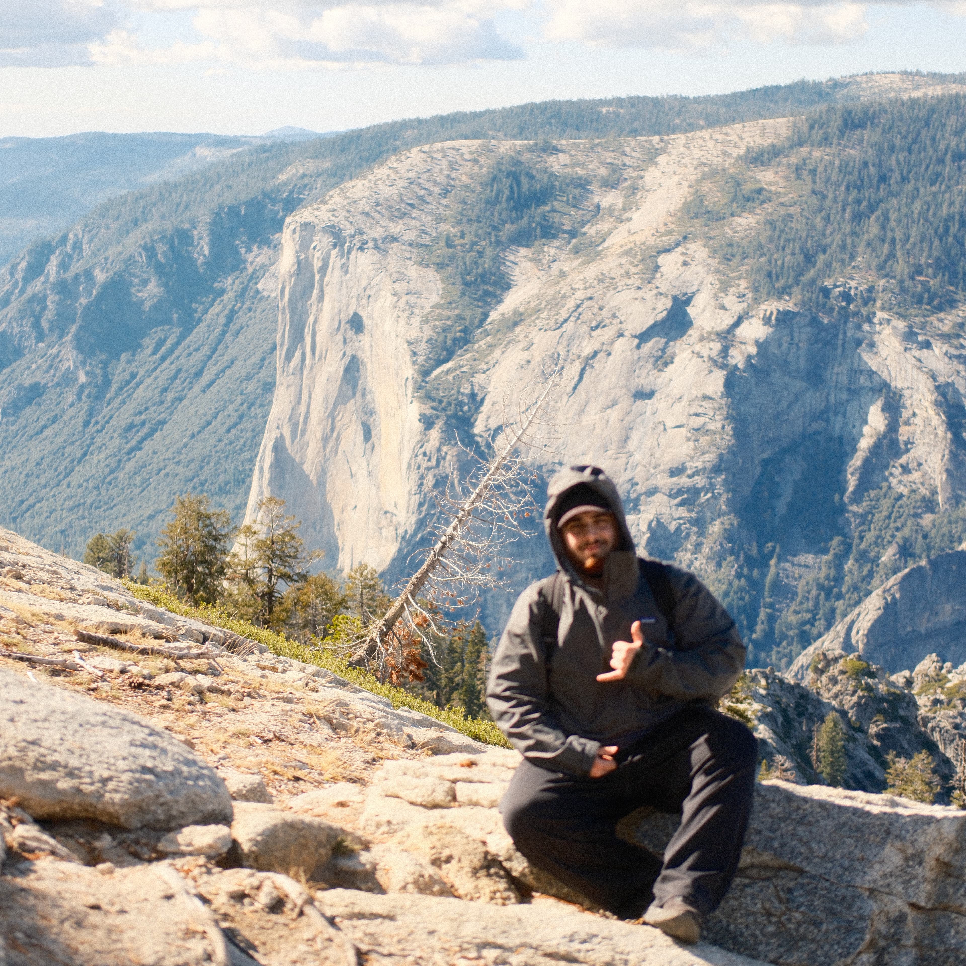 Aidan on a rock